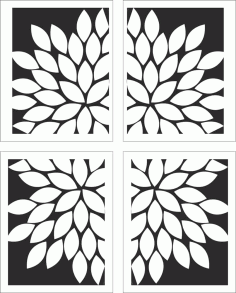 White Floral Artwork Free Vector, Free Vectors File