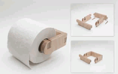 Toilet Roll Holder Laser Cut Free Vector, Free Vectors File