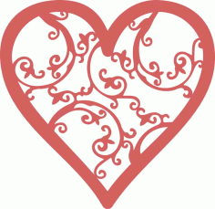 Filigree Heart Free Vector, Free Vectors File