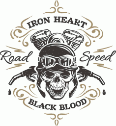 Iron Heart Print Free Vector, Free Vectors File