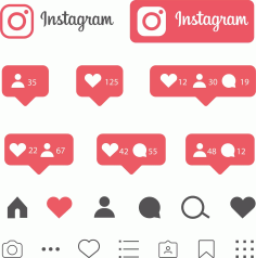 Instagram Like Icons Free Vector, Free Vectors File