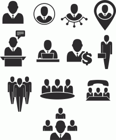 Meeting Icons Free Vector, Free Vectors File