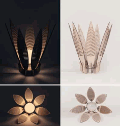 Decorative Flower Lamp Shade Laser Cut Free Vector, Free Vectors File