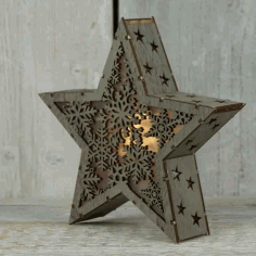 Star Light Lamp Laser Cut Free Vector, Free Vectors File