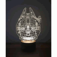 Millenium Falcon 3D Lamp Free Vector, Free Vectors File