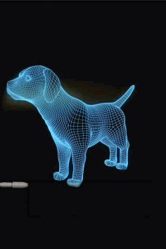 Dog  3D LED Night Light Free Vector, Free Vectors File