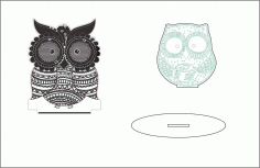 Sleepy-eyed Owl Night Light Free Vector, Free Vectors File