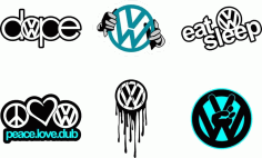 Volkswagen Logo Free Vector, Free Vectors File