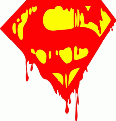 Bleeding Superman Logo Free Vector, Free Vectors File