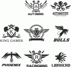 Technical Logo Collection Free Vector, Free Vectors File