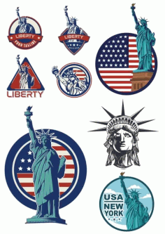 Usa Liberty Statue Logo Vector Free Vector, Free Vectors File