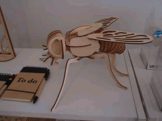 Fly 3D Woodcraft Hobby Wooden Model Laser Cut Free Vector, Free Vectors File