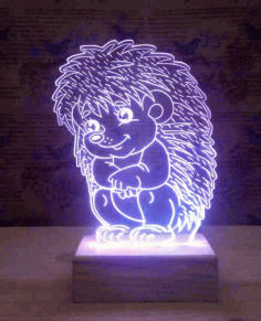 Sitting Hedgehog 3D Lamp Vector Model Free Vector, Free Vectors File