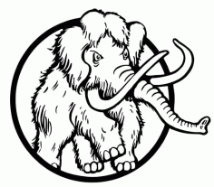 Animals Sticker Mammoth Art Free Vector, Free Vectors File