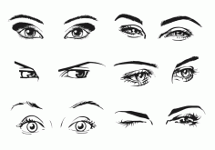 Female Eye Art Free Vector, Free Vectors File