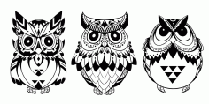 Owls Art Free Vector, Free Vectors File