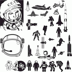 Astronaut Art Free Vector, Free Vectors File