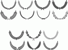 Digital Laurel Wreath laurel Clip Art Free Vector, Free Vectors File