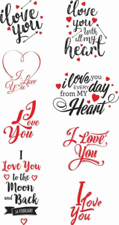 I Love U art Free Vector, Free Vectors File