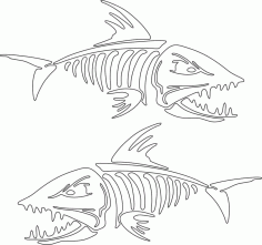 Fish Skeleton Art Free Vector, Free Vectors File