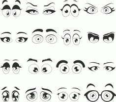 Cartoon Eyes Free Vector, Free Vectors File