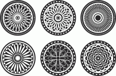 Circle Lasercut Element Free Vector, Free Vectors File