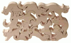 Cats Puzzle Free Vector, Free Vectors File