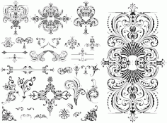 Wedding Floral Lace Pattern Vector Free Vector, Free Vectors File