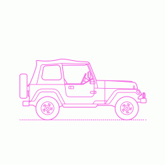 Transport Suv Sport Utility Vehicles Jeep Wrangler Line Tracing Svg Vector, Free Vectors File