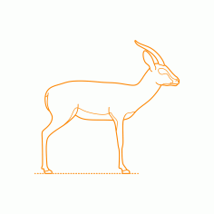Animals Antelopes Dorcas Gazelle Drawing Svg Vector, Free Vectors File