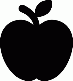 Apple Fruit Sticker Outline Svg File, Free Vectors File