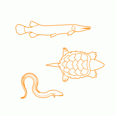 Animals Freshwater Animals Outline Svg Vector, Free Vectors File