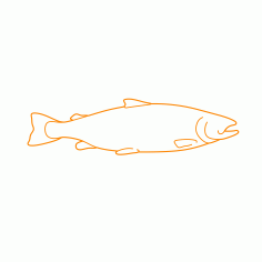 Animals Freshwater Fish Atlantic Salmon Drawing Svg Vector, Free Vectors File