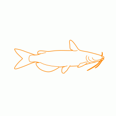Animals Freshwater Fish Channel Catfish Outline Svg Vector, Free Vectors File