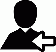 Back Left Arrow And Man Symbol Editable Svg Line Art, Free Vectors File