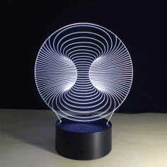 3D Space Warp Novelty Illusion Laser Cut Engraved Vector, Free Vectors File