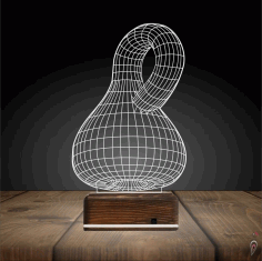 Bottle Gourd Illusion Lamp Laser Engraved Free Vector, Free Vectors File