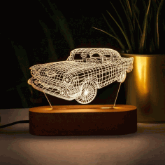 Chevy 57 Chevrolet Classic Car Illusion Lamp Free Vector, Free Vectors File