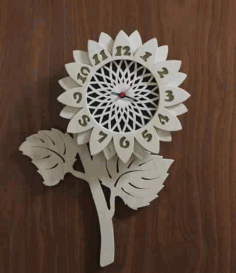 Flower Design Decorative Wall Clock Free Vector, Free Vectors File