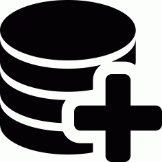 Add Database Outline SVG Vector, Free Vectors File