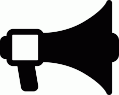 Advertiser Megaphone Silhouette SVG Files, Free Vectors File
