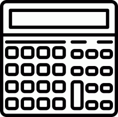 Accountant Calculator Stencil SVG Vector, Free Vectors File