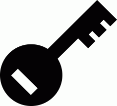 Account Passkey Stencil SVG Vector, Free Vectors File