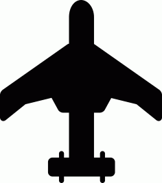 Air Force Plane Stencil SVG Vector, Free Vectors File