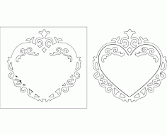 Heart Frame Free Dxf File, Free Vectors File