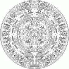 Aztec Decorated Calendar Free Vector, Free Vectors File