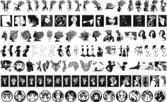 Vector Set of 110 Woman Silhouettes Free Vector, Free Vectors File