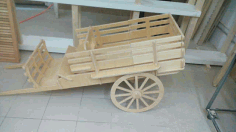 Laser Cut Carriage Wooden 3D Toy Free Vector, Free Vectors File