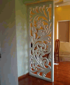 Laser Cut Partition Wall Wooden Design Free Vector, Free Vectors File