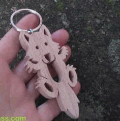 Laser Cut Key Chain Wooden Loup Farceur Free Vector, Free Vectors File